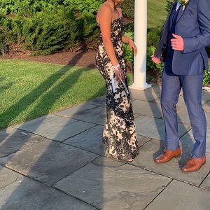 Black & Nude Prom Dress